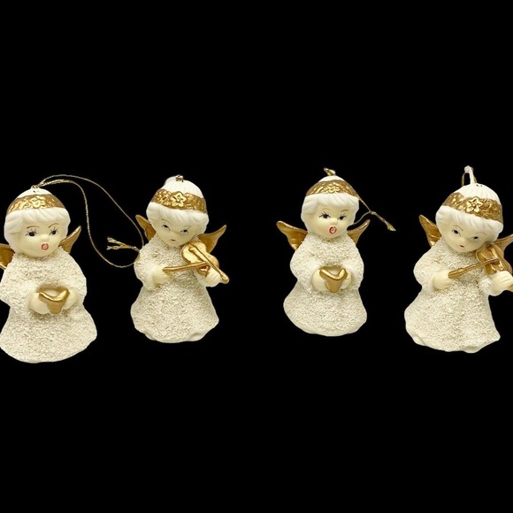 Vtg Lincolnshire Collection Jade Porcelain Christmas Angel Ornament - Picture 2 of 8